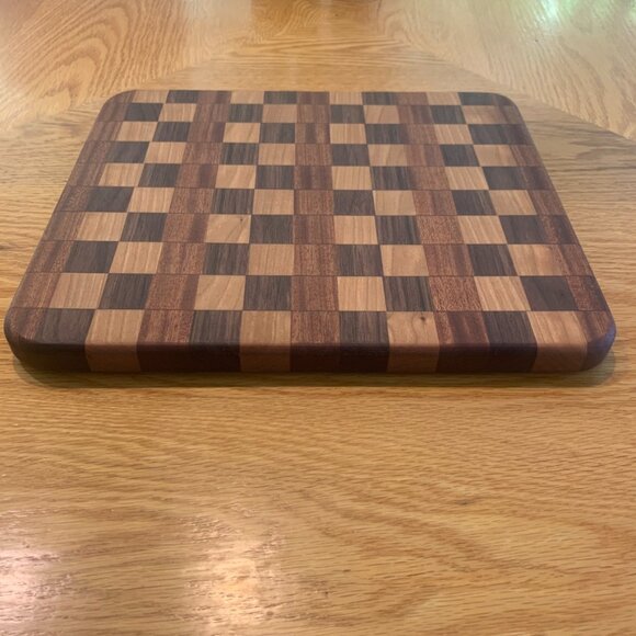 Cutting Board Hand Crafted Sapele / Cherry / Walnut Hardwoods Reversible - Picture 5 of 8